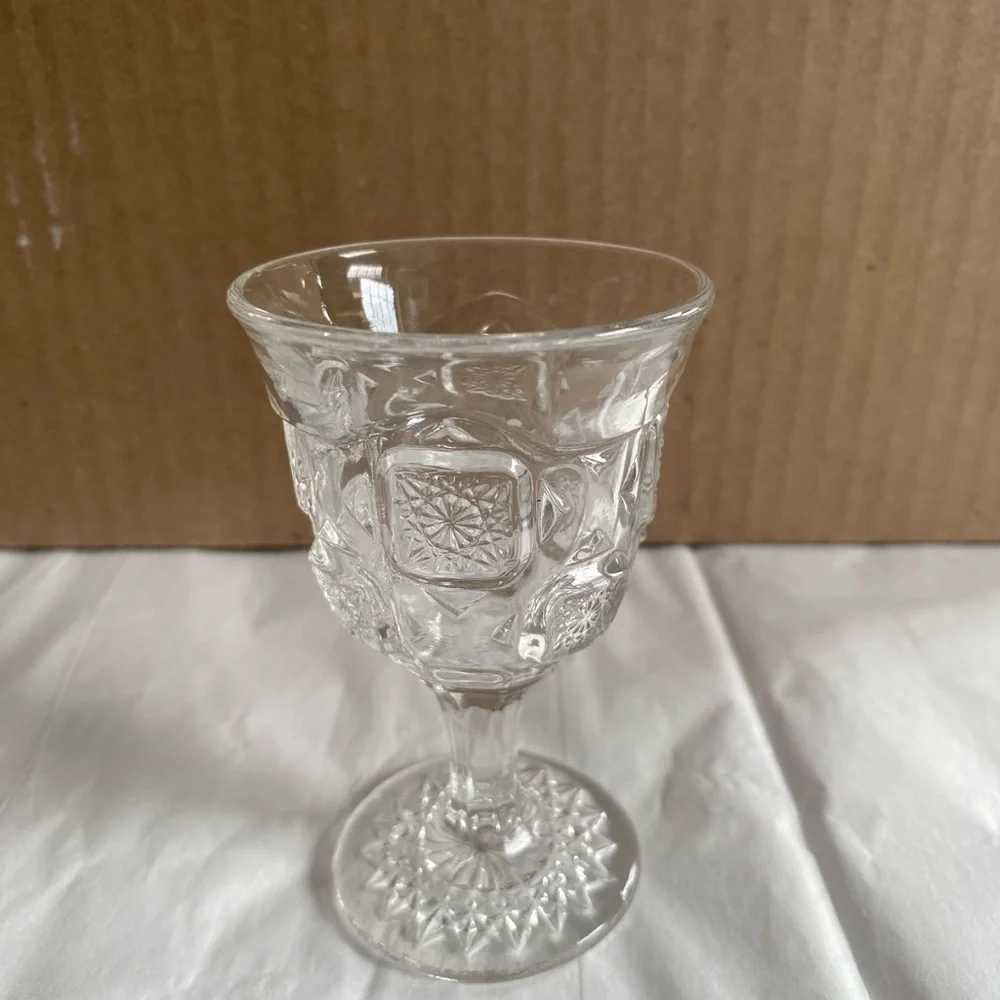 Antique Westmoreland Wine Glass Bridle Rosettes
